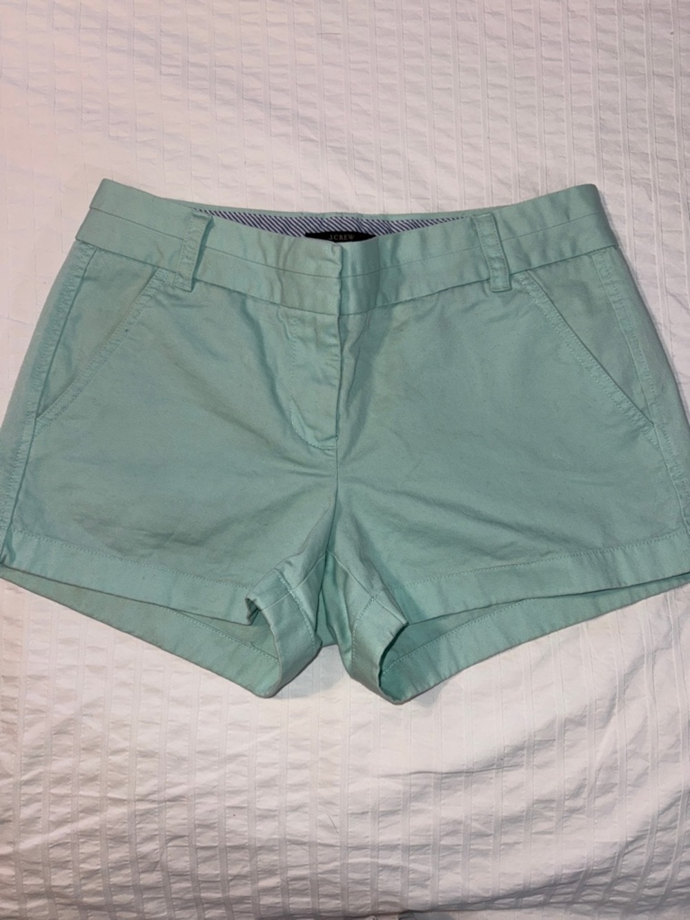 J. Crew Light Mint Cotton Chino Shorts